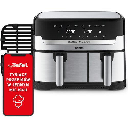 Jak wybrać najlepszą frytkownicę beztłuszczową
Tefal Dual Easy Fry & Grill EY905D10