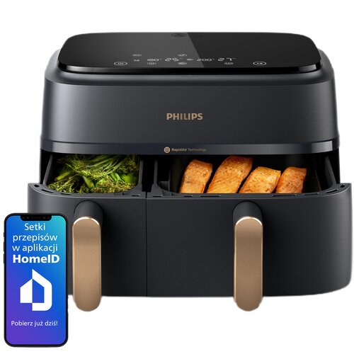 Jak wybrać najlepszą frytkownicę beztłuszczową
Philips Ovi Dual Basket AirFryer NA352/00